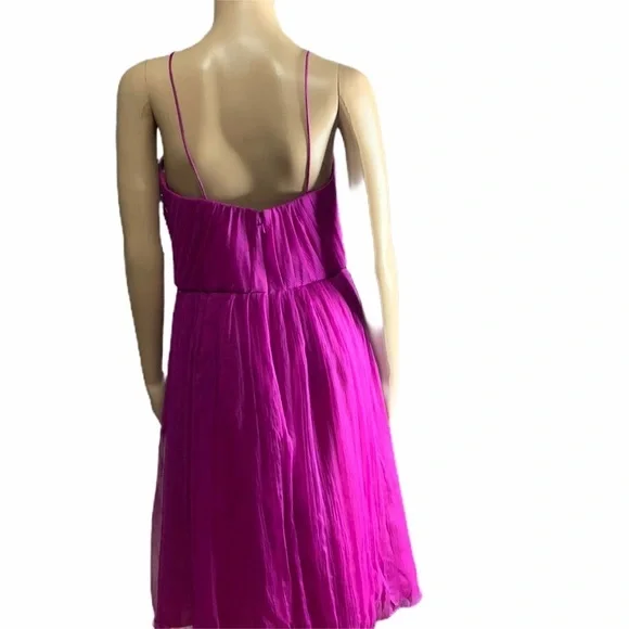 Watters  Silk Fuchsia Dress size 10 - Picture 2 of 8